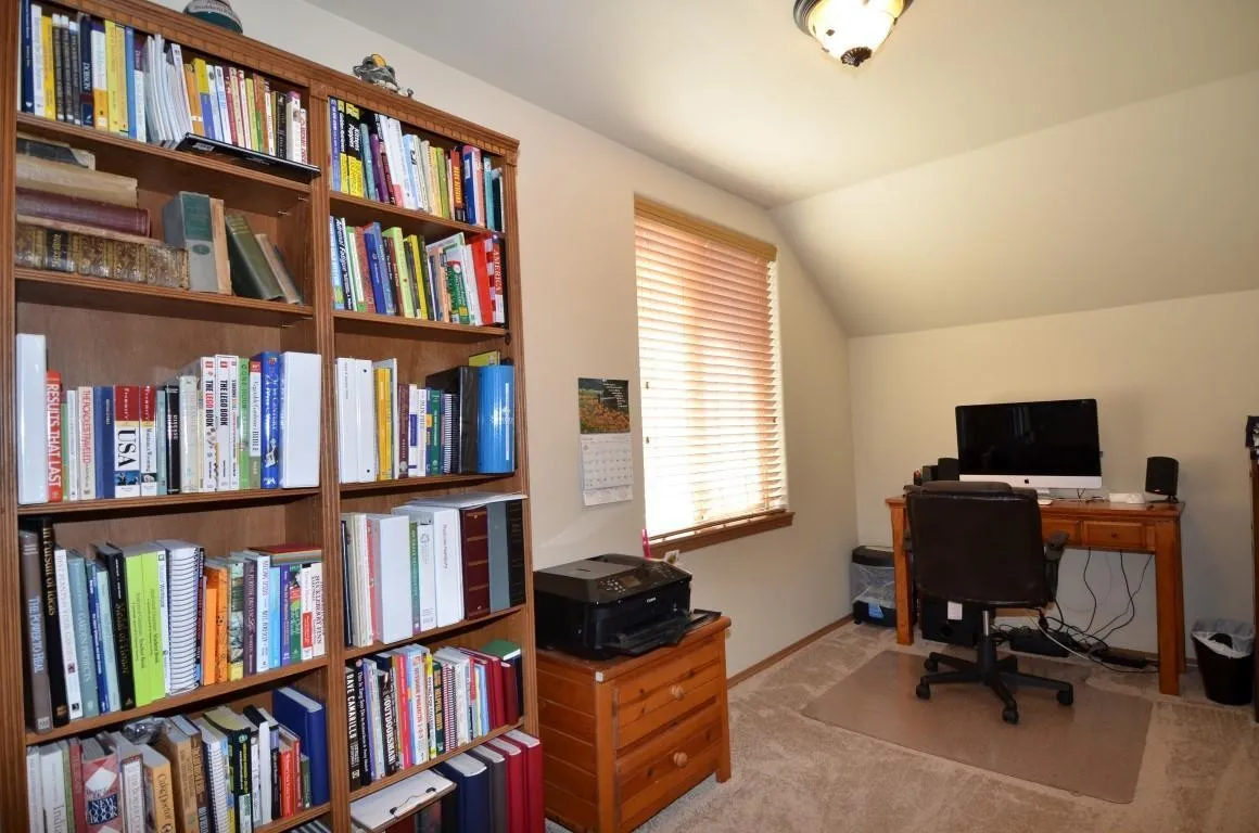 minimal organized home office desk